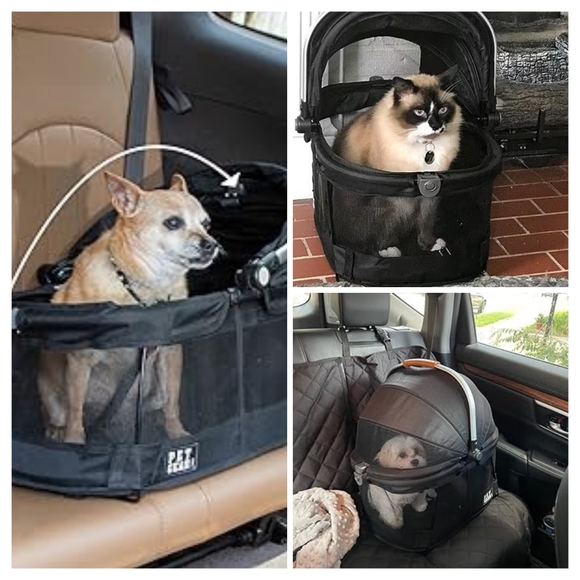 Pet Carrier & Car Seat Small Pets. NWOT Portable lightweight push button entry - Picture 2 of 7